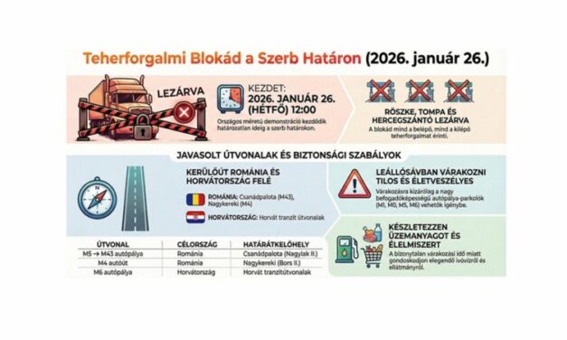 Tiltakoznak a kamionosok, erre figyelmeztet a magyar rendőrség