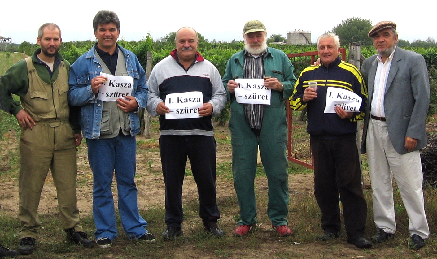 Nyugdíjasként Kelebián elkezdett borászattal foglalkozni. Az első igazi szüret 2007-benvolt, amire összehívta barátait. Balról jobbra: Kasza Csongor, Dr. Tóth Tivadar, Kasza József, Biacsi Antal, Varga Attila és Miskolczi József. Nem sokat dolgoztunk, mert voltak bérszüretelők, meg délutánra már odarendeltük a cigányzenészeket is