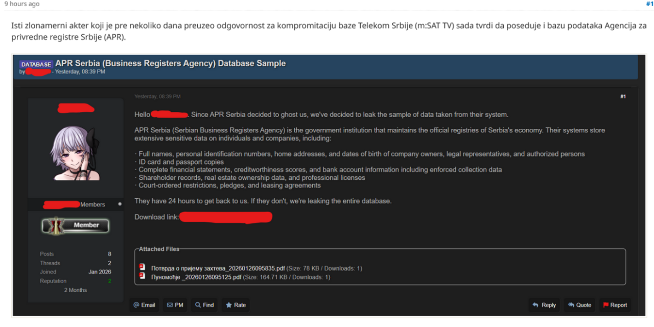 Feltörhették a Gazdasági Nyilvántartási Ügynökséget is