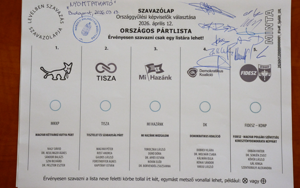 Így fog kinézni a szavazólap