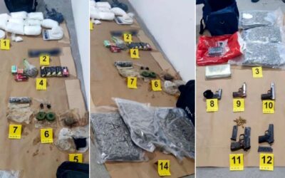 A garázsban 17 kiló drogot, kézigránátokat, pisztolyokat és hangtompítót találtak a rendőrök