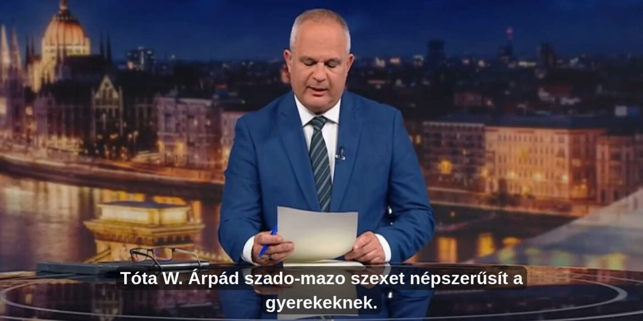 Az M1 közzétette, valótlanul híresztelte, hogy Tóta W. Árpád szado-mazo szexet népszerűsít gyerekeknek