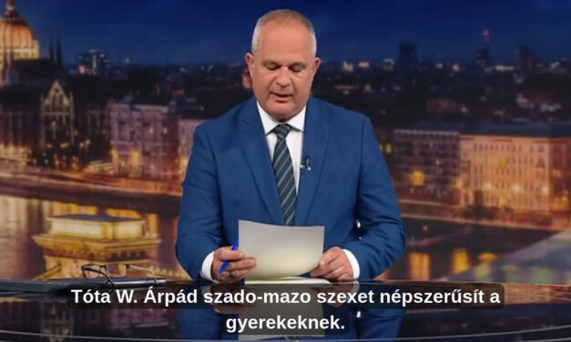 Az M1 közzétette, valótlanul híresztelte, hogy Tóta W. Árpád szado-mazo szexet népszerűsít gyerekeknek