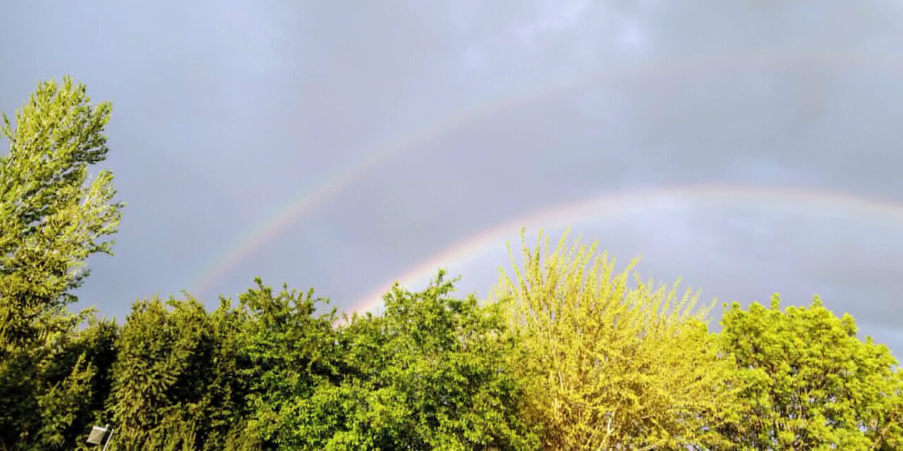 Dupla szivárvány Szabadka felett