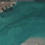 A háború során keletkezett olajfoltok az űrből is láthatók