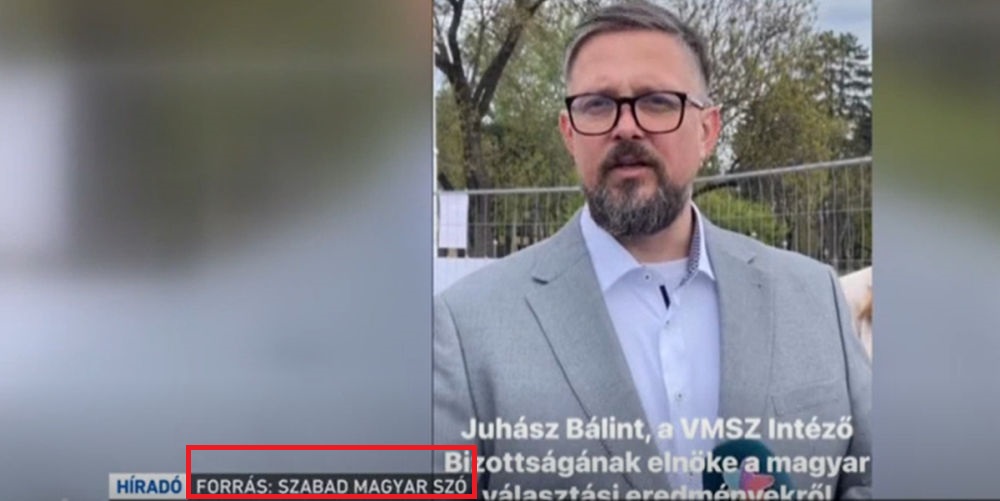 Ilyen nincs és mégis van: a Szabad Magyar Szó az M1 Híradójában