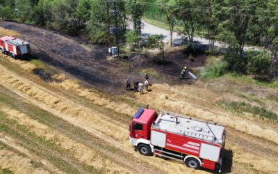 Lángolt egy búzaföld Szabadka határában