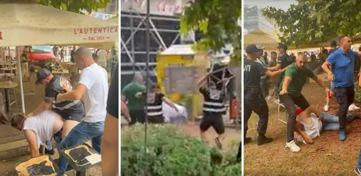 A haladók rendfenntartói verték a polgárokat (videó)