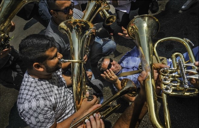 Orbán Viktor Gučában van a trombitafesztiválon