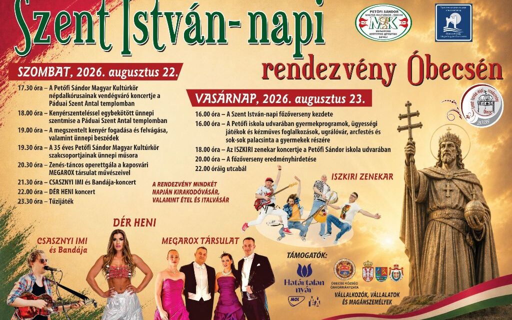 Szombaton Óbecsén ad ingyenes koncertet Dér Heni