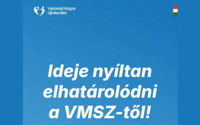 „A vajdasági magyarság nem lehet a VMSZ morális csődjének cinkosa” A Vajdasági Magyar Újrakezdés reakciója Pásztor Bálint kijelentésére
