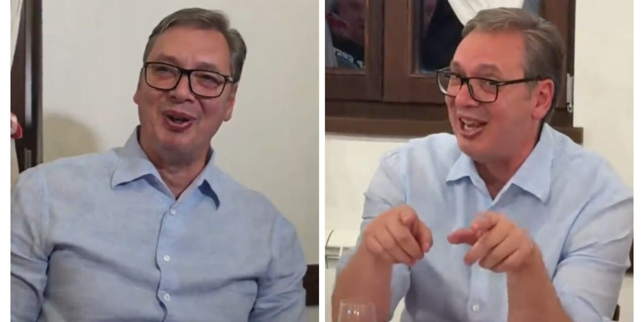 Vučić énekel, miközben Gazivodénál lebontják a szerbek házait