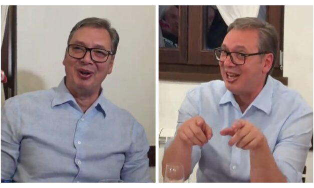 Vučić énekel, miközben Gazivodénál lebontják a szerbek házait
