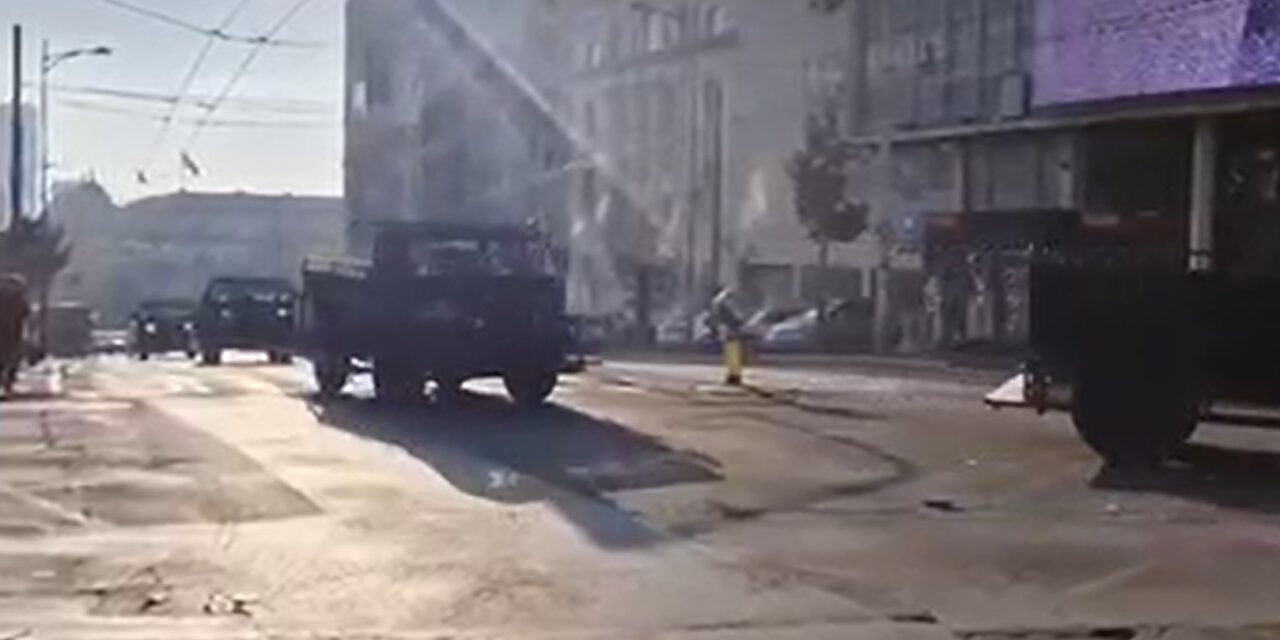 Tömegoszlató járművek jelentek meg Belgrád központjában