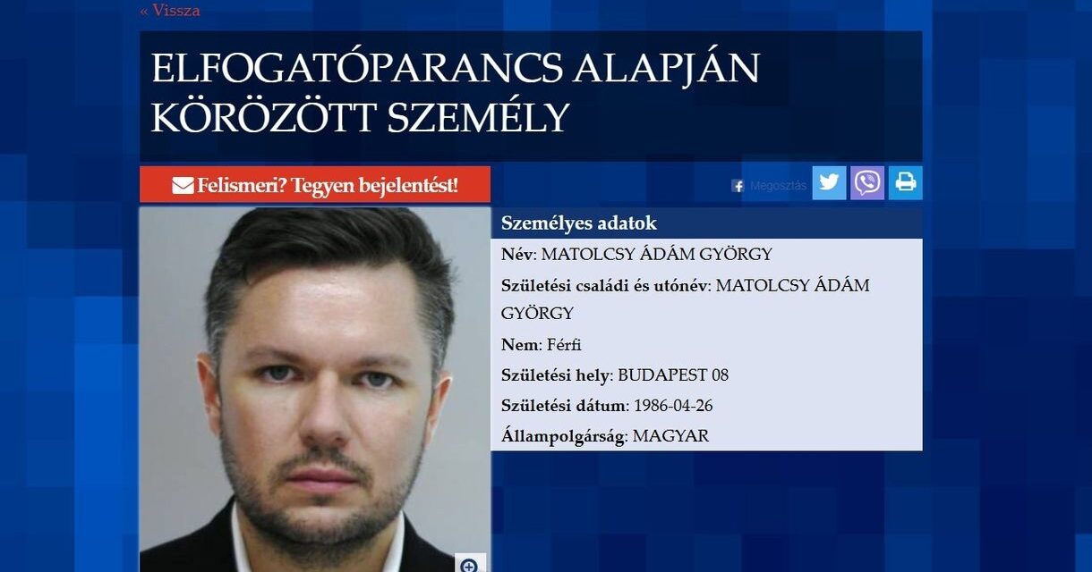 Nemzetközi elfogatóparancsot adtak ki Matolcsy Ádám ellen