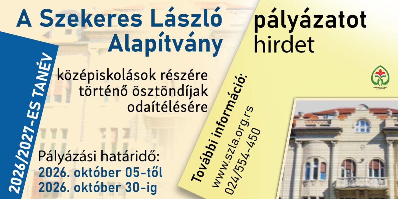Pályázati lehetőség középiskolásoknak