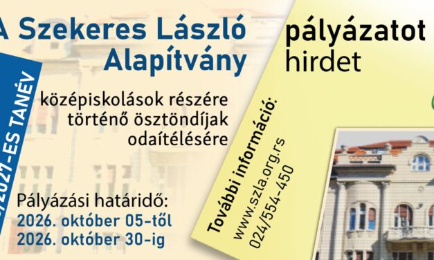 Pályázati lehetőség középiskolásoknak