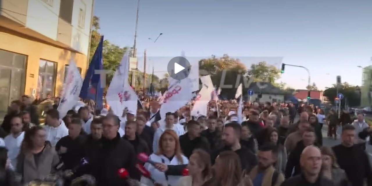 Vučić megérkezett Péterváradra, gyalog megy a főtérig fia és támogatói társaságában